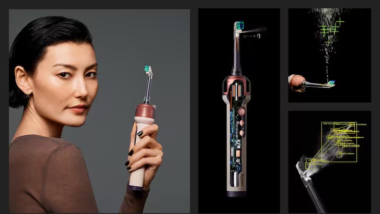 El Dyson CameraJet, el cepillo de dientes con cámara y chorro de líquido presentado en septiembre de 2026.